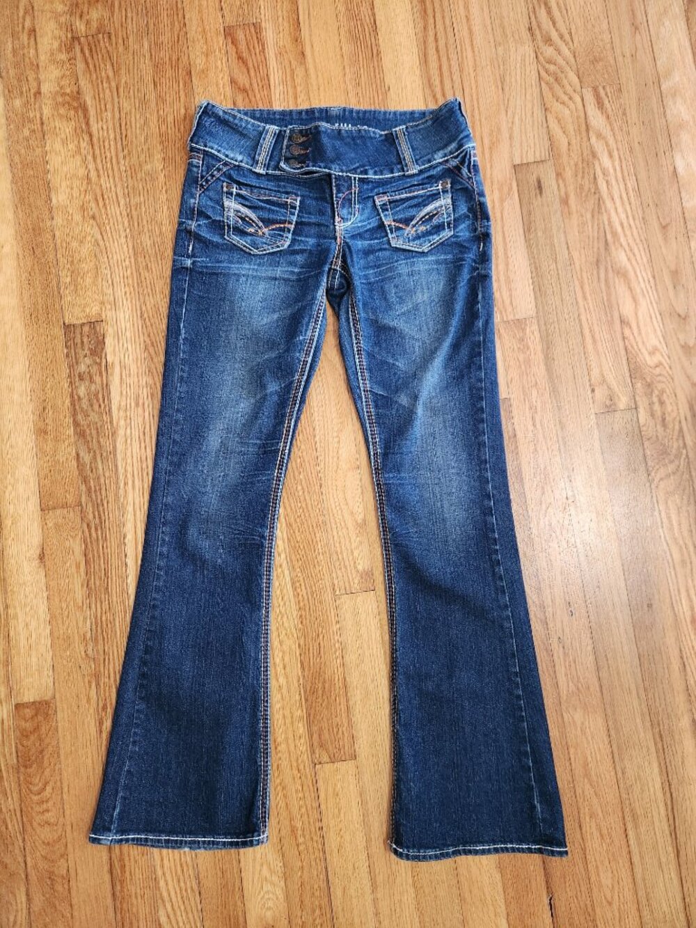 Y2K Hydraulic Metro Low-Rise Boot Flare Denim Jeans